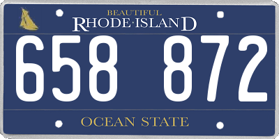 RI license plate 658872