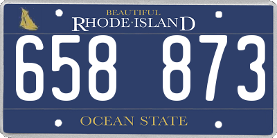 RI license plate 658873