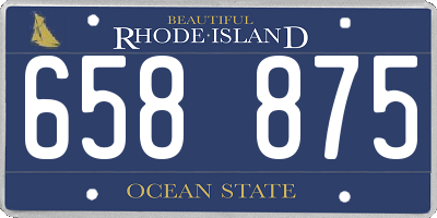 RI license plate 658875