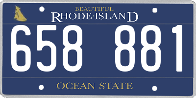 RI license plate 658881
