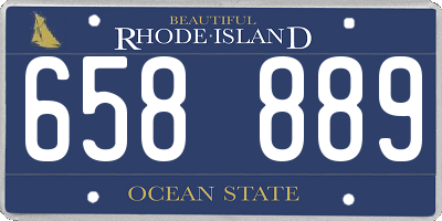 RI license plate 658889