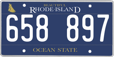 RI license plate 658897