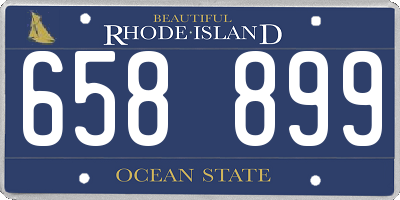 RI license plate 658899