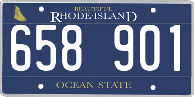 RI license plate 658901