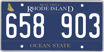 RI license plate 658903