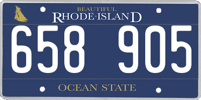 RI license plate 658905