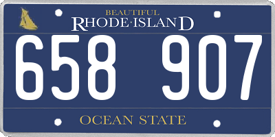 RI license plate 658907