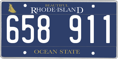 RI license plate 658911