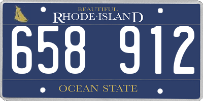 RI license plate 658912