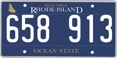 RI license plate 658913