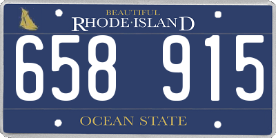 RI license plate 658915