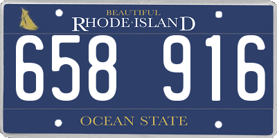 RI license plate 658916