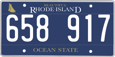 RI license plate 658917