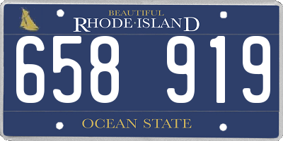 RI license plate 658919