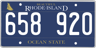 RI license plate 658920