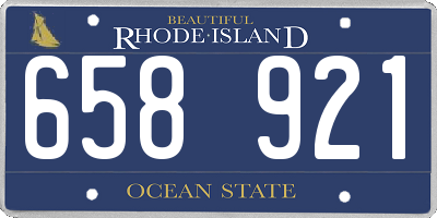 RI license plate 658921