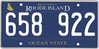 RI license plate 658922