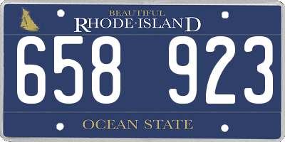 RI license plate 658923