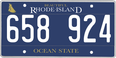 RI license plate 658924