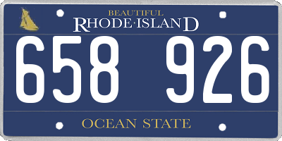 RI license plate 658926