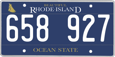 RI license plate 658927