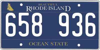 RI license plate 658936