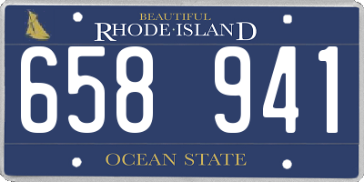 RI license plate 658941