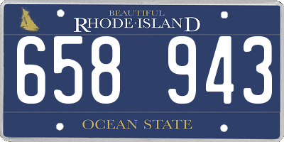 RI license plate 658943