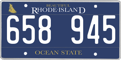RI license plate 658945
