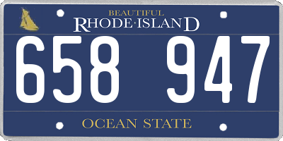 RI license plate 658947