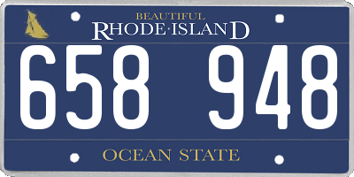 RI license plate 658948