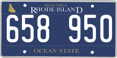 RI license plate 658950