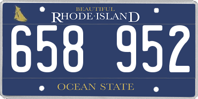 RI license plate 658952