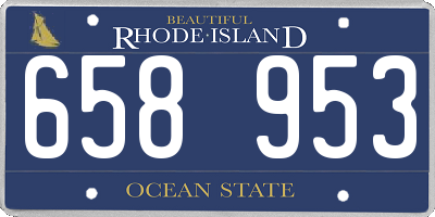RI license plate 658953