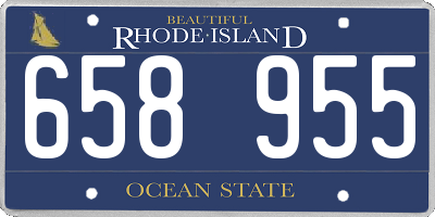RI license plate 658955