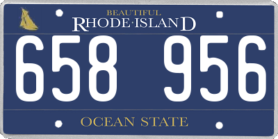 RI license plate 658956