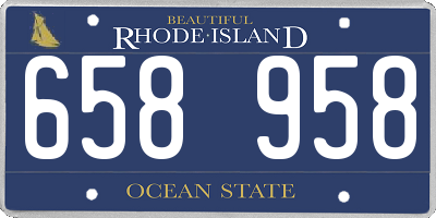 RI license plate 658958