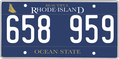 RI license plate 658959