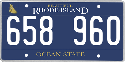 RI license plate 658960