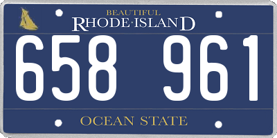 RI license plate 658961