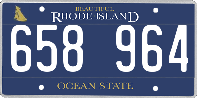RI license plate 658964