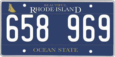 RI license plate 658969