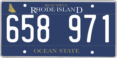 RI license plate 658971