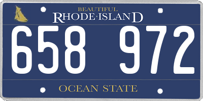 RI license plate 658972