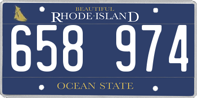 RI license plate 658974