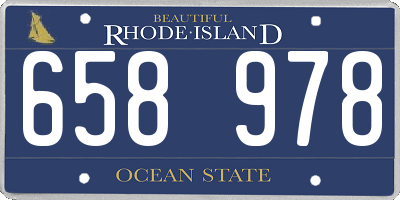 RI license plate 658978