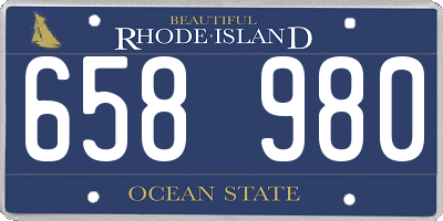 RI license plate 658980