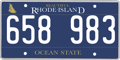 RI license plate 658983
