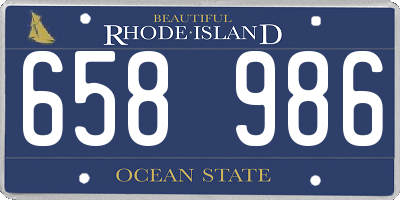 RI license plate 658986