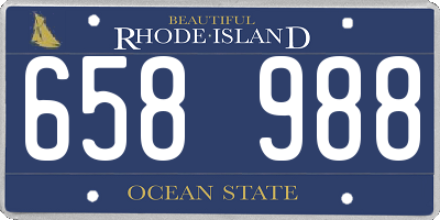 RI license plate 658988
